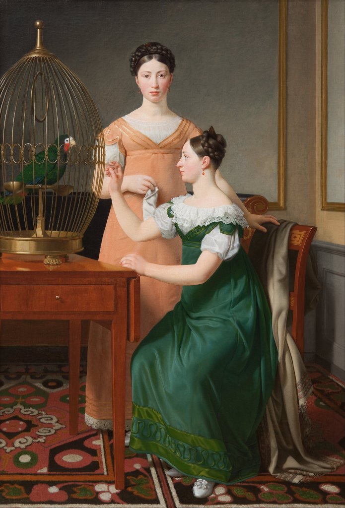 Bella and Hanna. Mendel Levin Nathanson's Elder Daughters by Christoffer Eckersberg (1820) (125 x 85cms) Statens Museum for Kunst in Copenhagen 