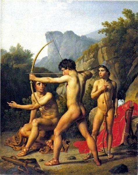 Three Spartan Boys by Christoffer Eckersberg (1812)