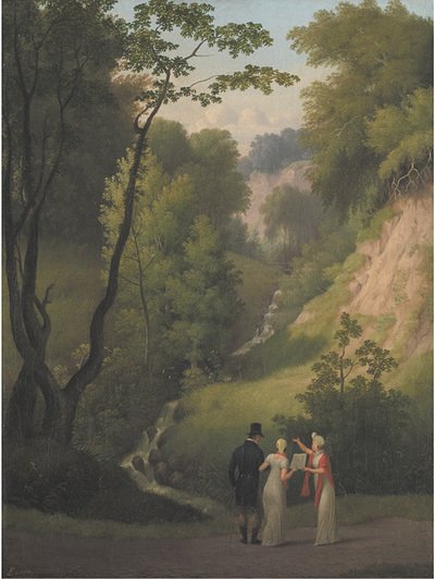 View of the Park of Liselund Manor on the Island of Møn by Christoffer Eckersberg ( 1809)