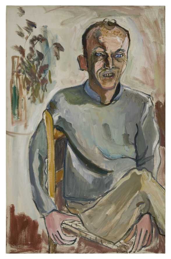 Frank O'Hara No.2 by Alice Neel (1960)