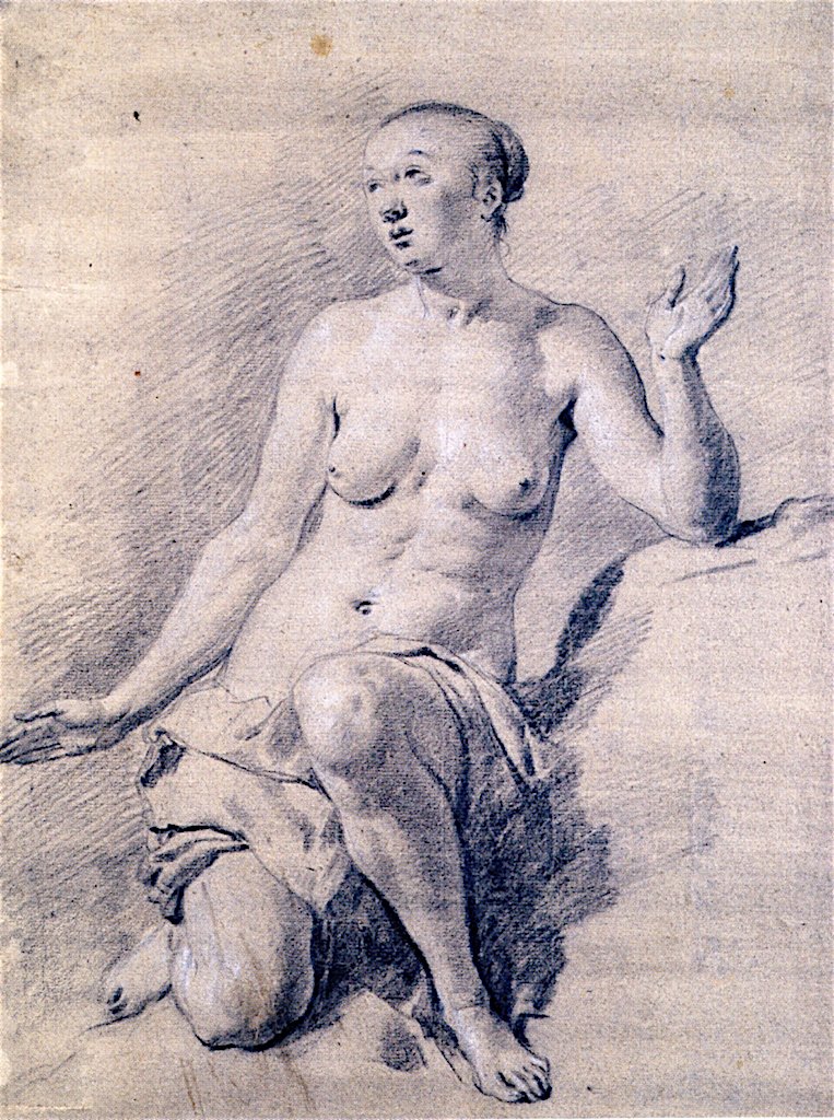 Kneeling Female by Adriaen van de Velde