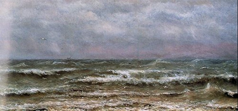 Les Brisant de la Mer du Nord by Hendrick Mesdag (1870)