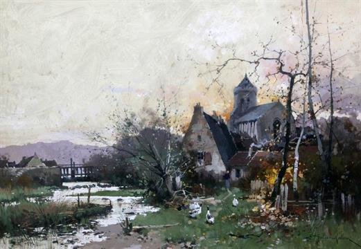 En Normandie by Eugène Galien-Laloue