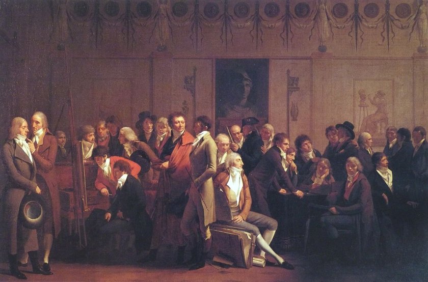 Gathering of Artists in the Studio of Isabey by Louis-Léopold Boilly (1798)