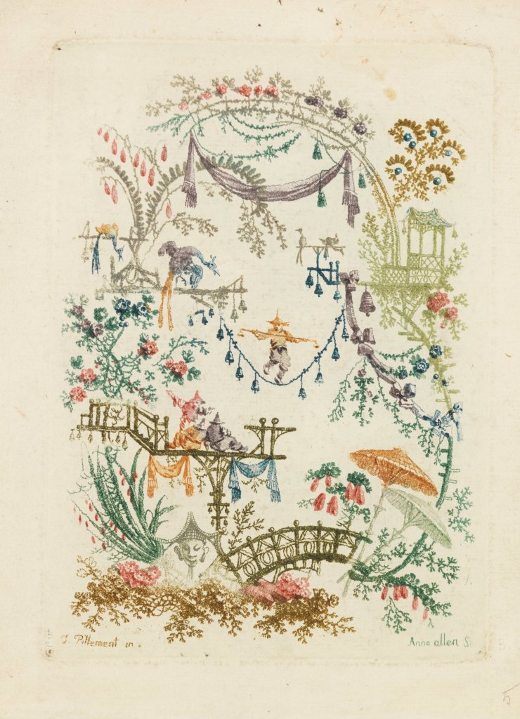 One of Jean Baptiste Pillement's Ornamental Design for the book Nouvelle suite de cahiers chinois a l'usage des Dessinateurs et des peintres.