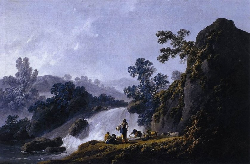 Landscape with Washerwomen by Jean-Baptiste Pillement (1792)