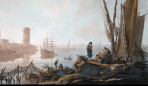 The Mouth of the River Tagus by Jean-Baptiste Pillement