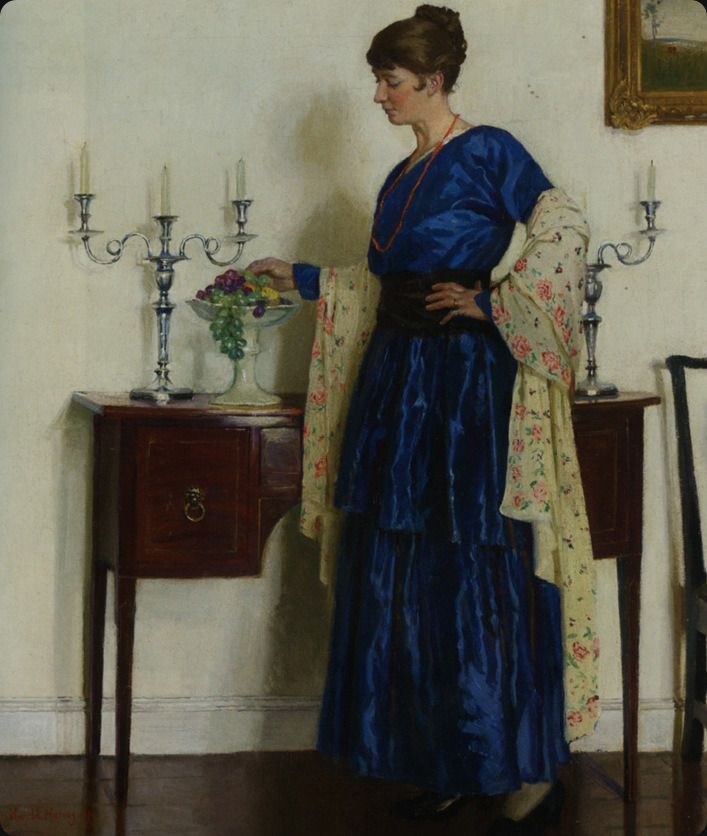 Portrait of the Artist's Wife, Gertrude by Harold Harvey (1917)