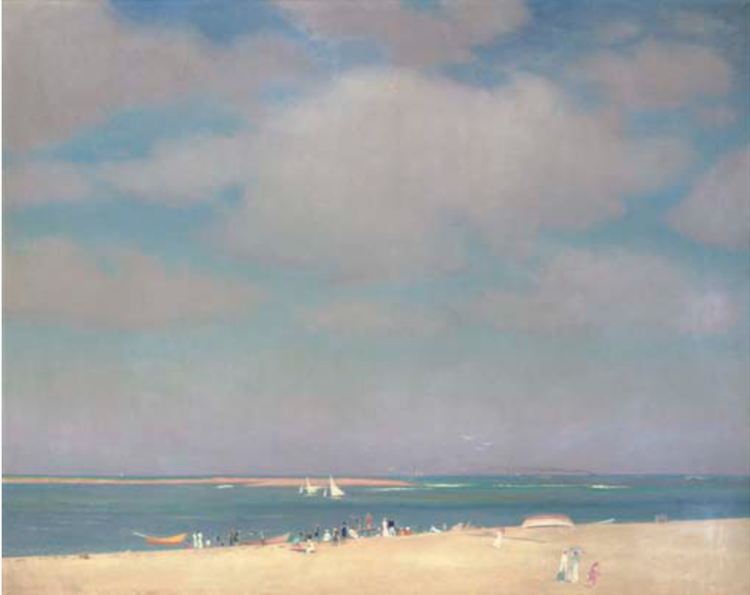 The Beach at Chatham by William Paxton (c.1915)
