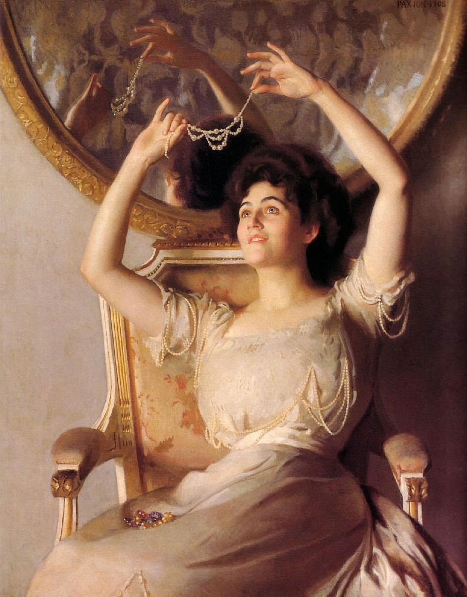 William McGregor Paxton (1869–1941), The String of Pearls (1908