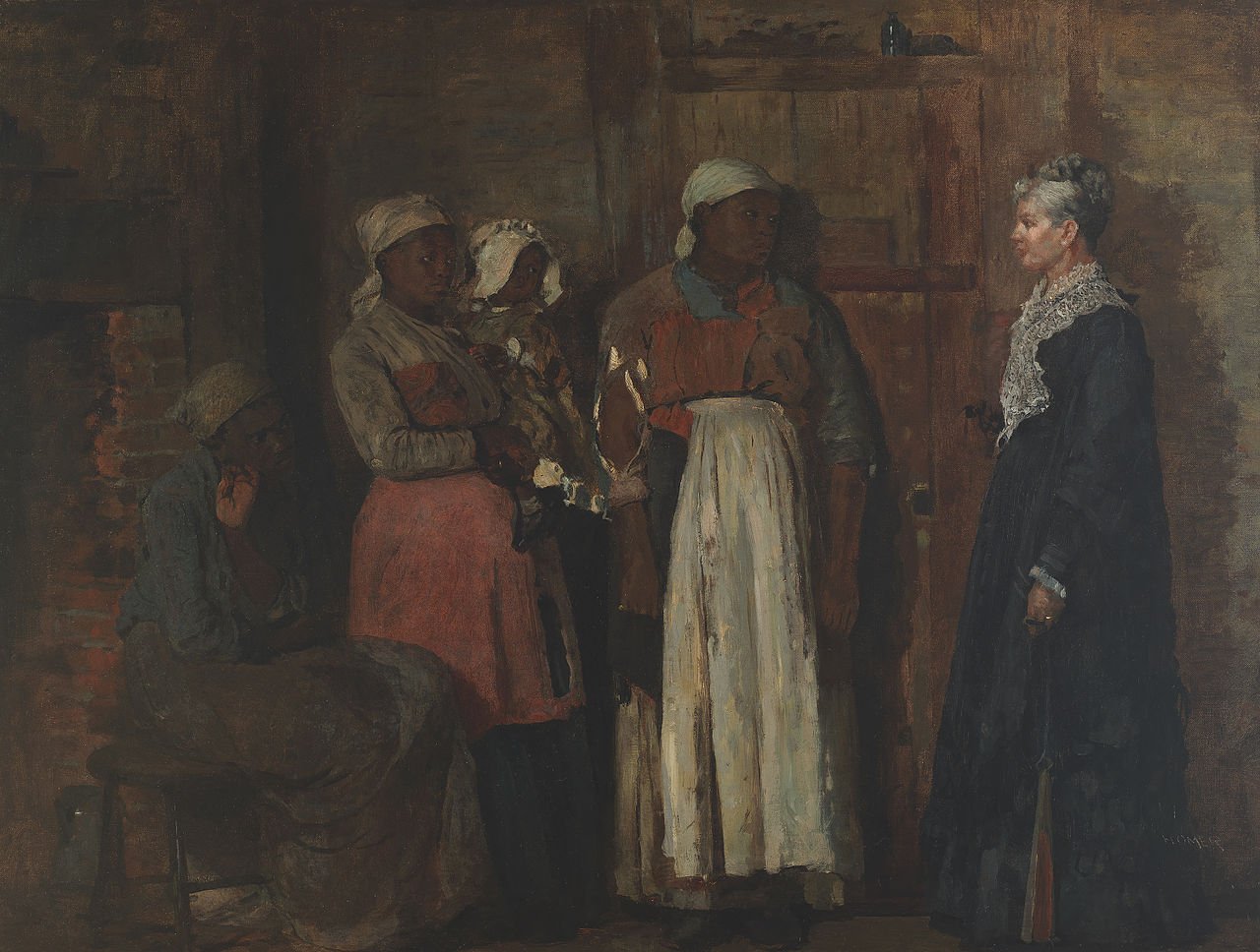 A Visit from the old Mistress by Wilmslow Homer (1876)